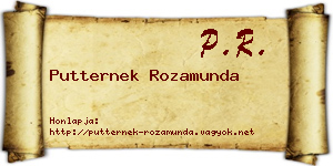 Putternek Rozamunda névjegykártya